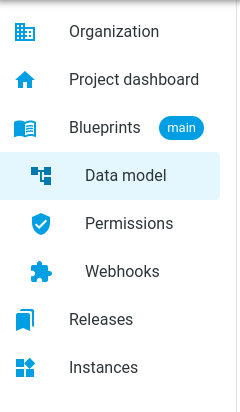 Data Model Menu